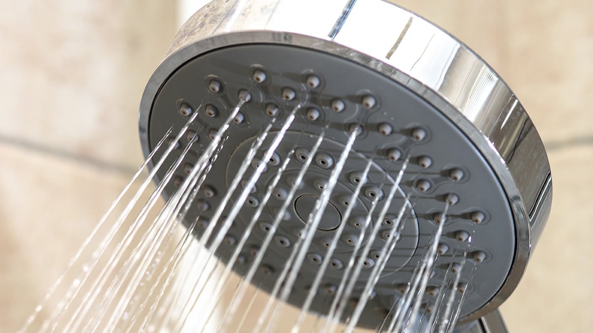 shower head running water