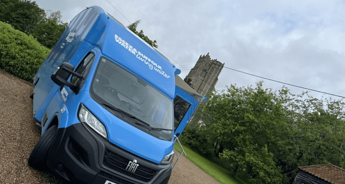 Essex & Suffolk Water customer engagement vehicle Carlton at community event grounds